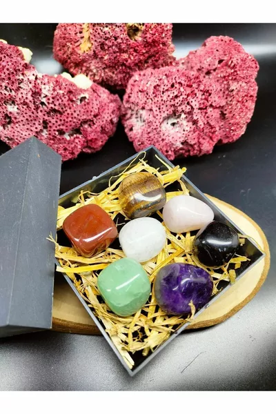 Ensemble de pierres naturelles Chakra 7 Chakras Grand format