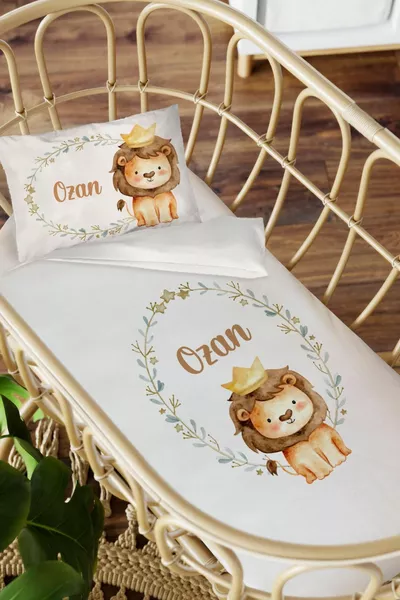 Personalisierte Babybett-Bettwäsche  für Mutterseite