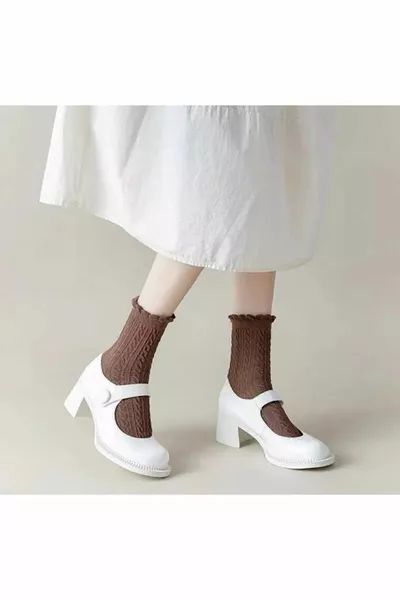 GEPRÄGTE GEMUSTERTE DAMENSOCKEN 5 PAARE