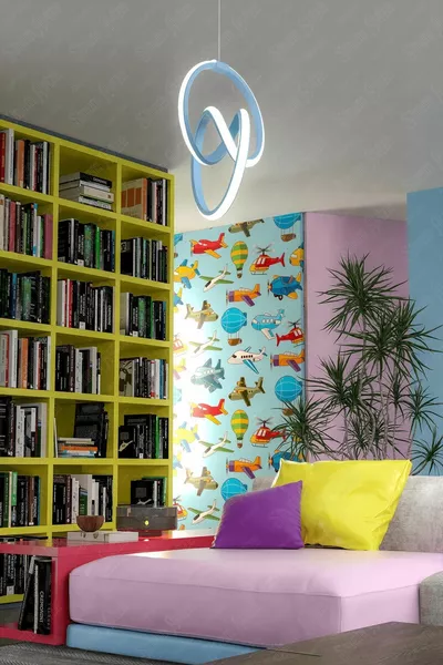 Lampadario Serenat Mavi Modern Bianco con LED per Camera dei Ragazzi