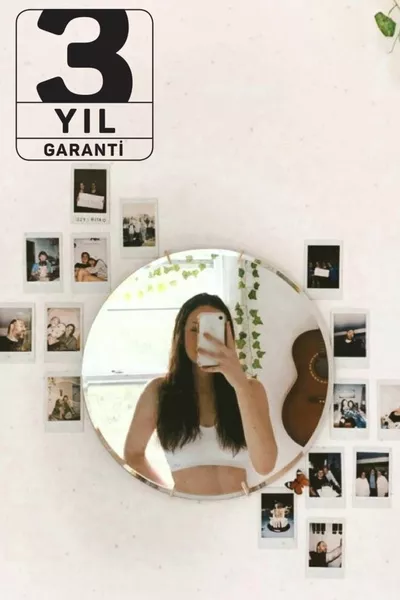 Круглое декоративное настенное зеркало для макияжа без рамки, с полировкой, см