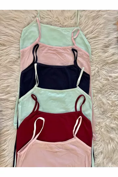 تيشيرت رياضي بحمالات رفيعة 6 قطع