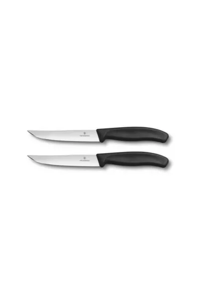 6..B cm Black 2-Piece Steak Knife, Blister Pack
