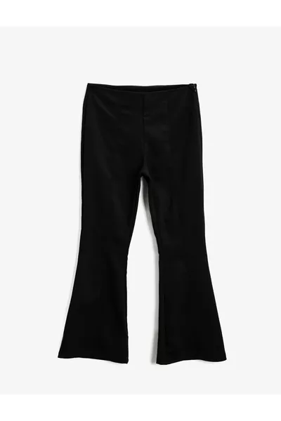 Pantalon espagnol à jambes larges côtelé