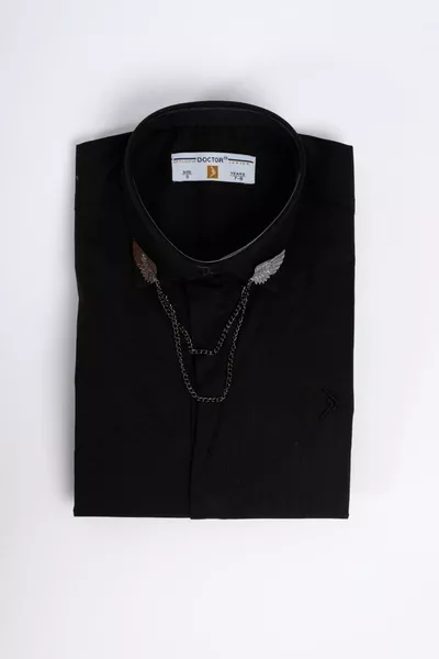 Camicia con colletto a catena