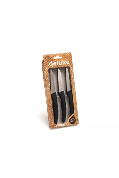 Pirge Deluxe 6-Piece Fruit Knife Set - Black - 9 cm