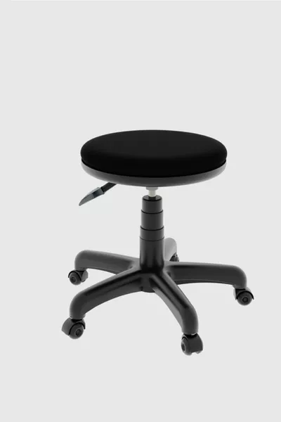 Офис стол столче, което може да се върти, с колела, с бутало, регулируемо нагоре-надолу