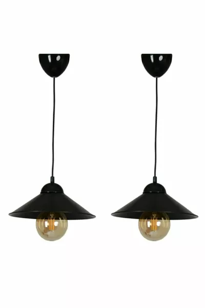 Milano Classic Hat Authentic Stylish Design Decorative Guaranteed Black 2 Pieces Single Pendant Chandelier