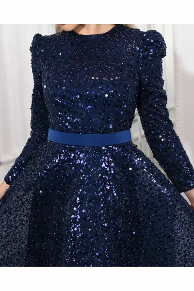 فساتين سهرة من الترتر الحجاب