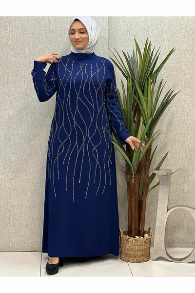 Abito da sera in crepe di pietra di lusso