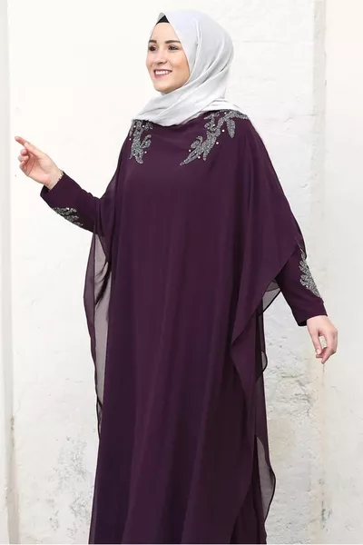 ROBE DE SOIRÉE FEMME PRUNE CLOAKED T 