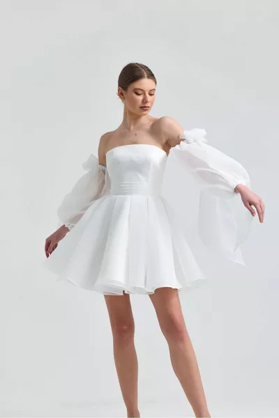 Dahlia White Strapless Mini Dress