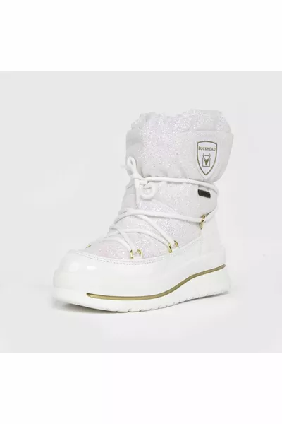 w Fairy Wp أحذية ثلجية بيضاء من الدانتيل للسيدات