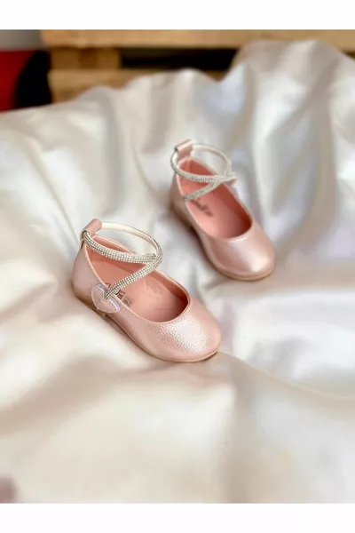 الفتيات الكاحل الفيلكرو الباليه الشقق