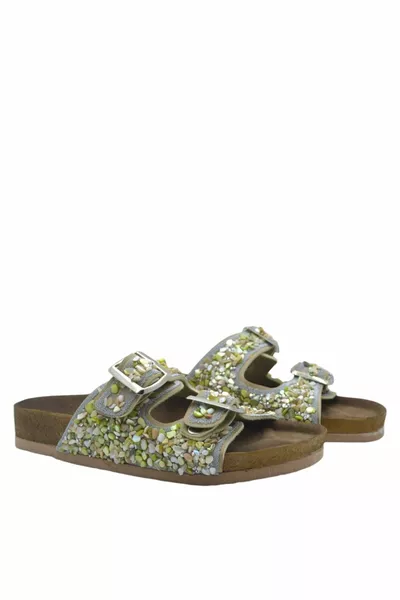 الحجر الطبيعي مزدوج مشبك حجر البحر النعال المرأة