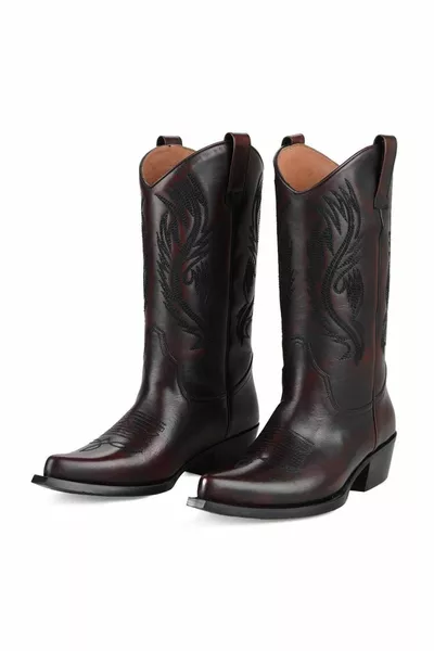 Бургундски дамски каубойски ботуши Женева