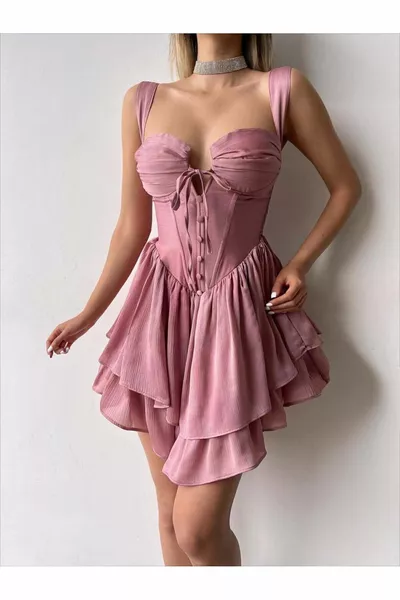 المرأة مساء اللباس، مشد حزام سميكة، نظرة، زر التفاصيل على الجبهة مصغرة مساء اللباس والتخرج اللباس