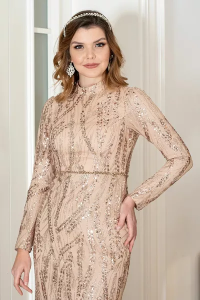 فساتين سهرة حجاب الشاطئ