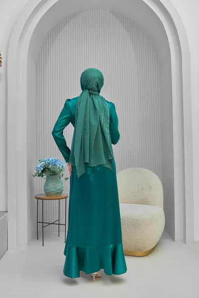 Naime Evening Dress - Emerald Green