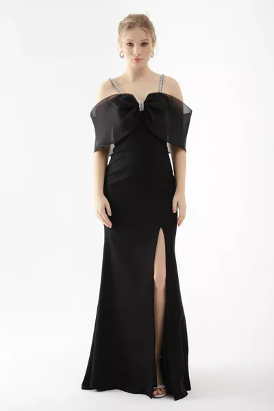 المرأة الحجر الأسود حزام طويل حورية البحر مساء اللباس