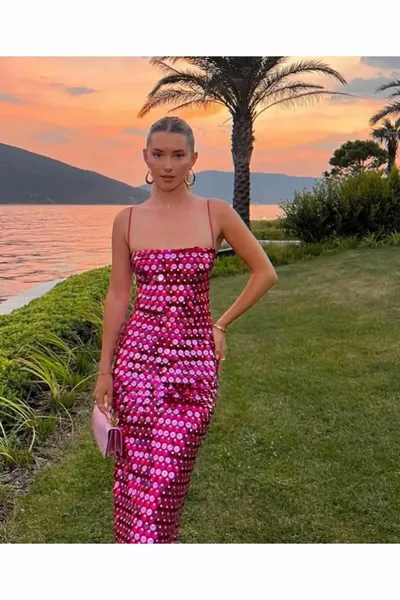 Pink Sequin Dress