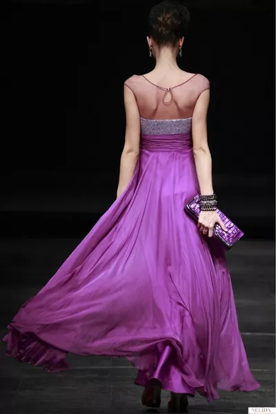 المرأة الأرجواني النرجس جمع فريدة من نوعها تصميم مساء اللباس