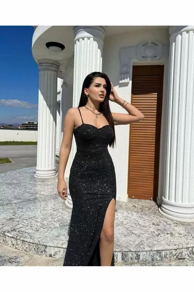 Женское вечернее платье Fukuro Ткань с блестками и пайетками/Выпускной/Свадьба/Выпускной/Платье