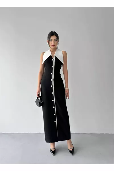 ATLAS MOSQUITO NECK DESIGN LONG DRESS