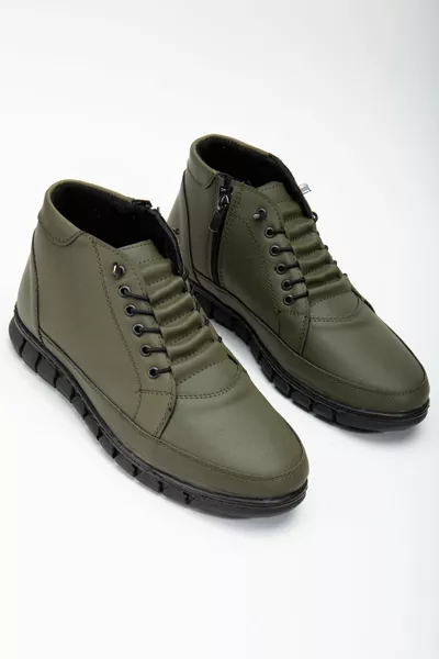 مضمونة اللون الأسود العظام وحيد بسحاب دافئ اصطف الأحذية المطاط الوحيد الرباط متابعة الأحذية