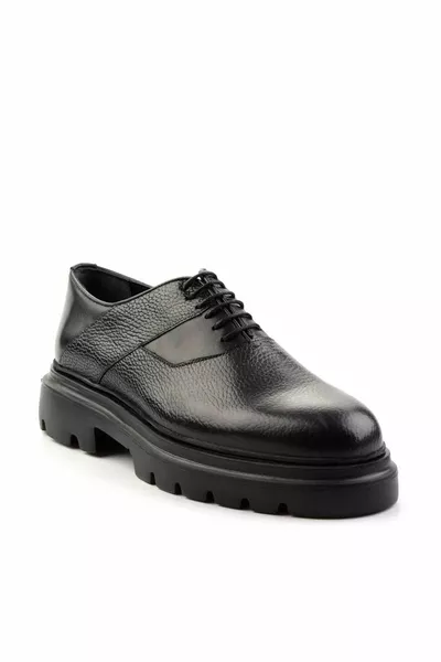 Schwarz Schwarz Floter Echtes Leder Herren Klassische Schuhe 