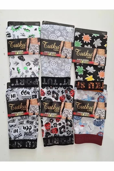 ليكرا بوكسر قطن منقوش للرجال 3 قطع