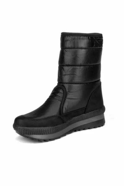 المرأة أحذية الثلج الحرارية الفراء عدم الانزلاق الوحيد