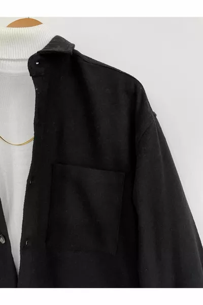 Oversized houthakkersoverhemd met enkele zak voor heren