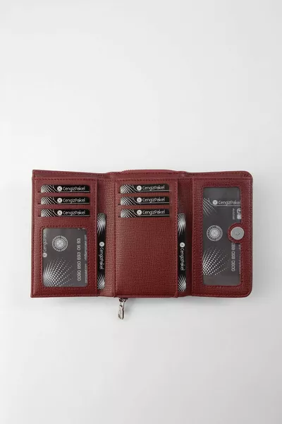 Portafoglio Borgogna da donna