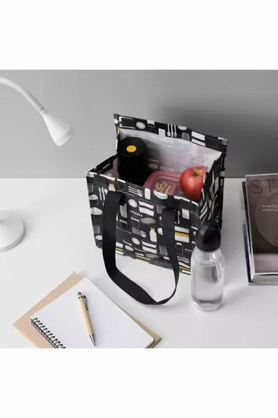 Lunch Bag Portatile Nero Meridiandukkan 5 kg Lavabile Lunch Bag