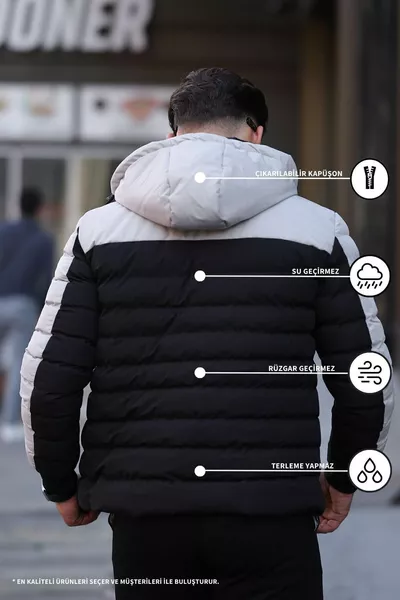 Nouvelle saison Doudoune D’hiver À Capuche Amovible Imperméable Et Coupe-Vent