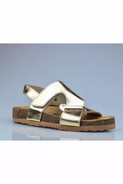 Girls Genuine Leather Sandals, Orthopedic Velcro Sandals