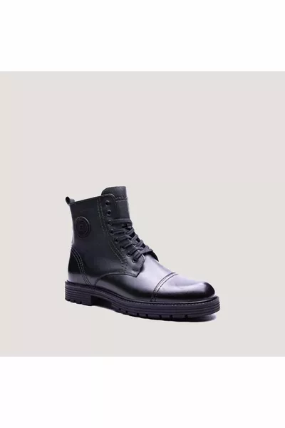  Cerniera Uomo in Pelle Postal  Nero