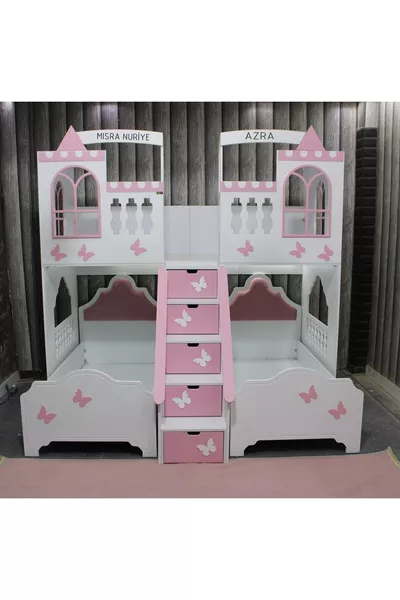 Игровая зона с двухъярусной кроватью модель Бабочка