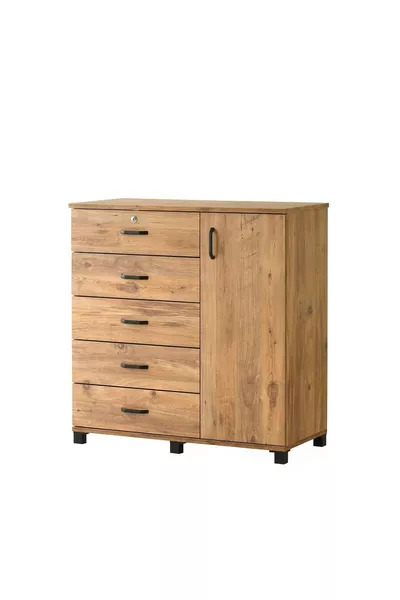 Wooden Cabinet 5-Drawer Dresser ** No Assembly Required