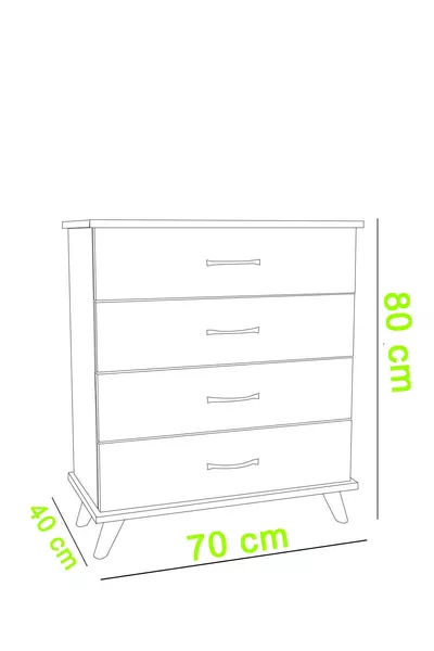 Luxury Dresser with 4 Drawers
