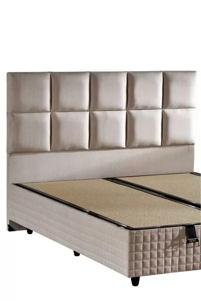 Star Headboard Double Bed Modern Luxury Headboard with Cream Linen Fabric / Base Headboard