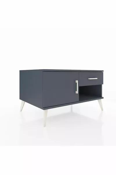 خزانة كرونوس برف واحد ودرج واحد وباب واحد، أنثراسيت-أنثراسيت