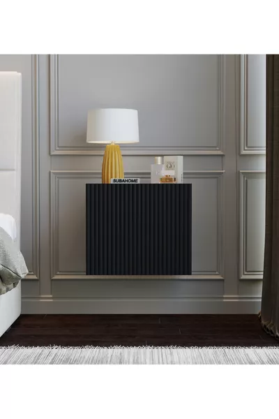 % МДФ см Комод с черной стильной дверцей, современный многофункциональный шкаф, настенный