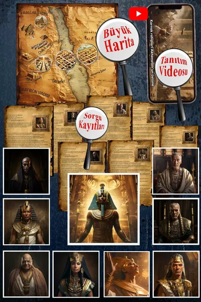 Gioco del Detective Gioco di Assassinio del Faraone Gioco di Risoluzione di Omicidi Gioco per Trovare l'Assassino Gioco di Investigazione Fascicolo del Caso