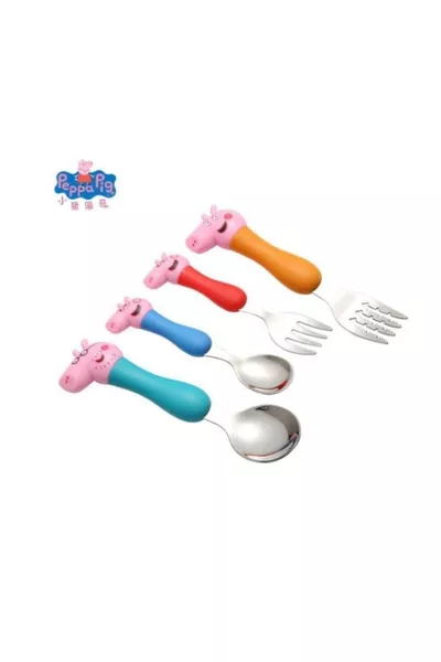 طقم شوك وملاعق من 4 قطع للأطفال