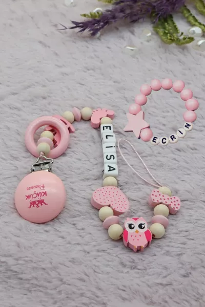 % سلسلة مصاصة للأطفال مصنوعة من الخشب الطبيعي