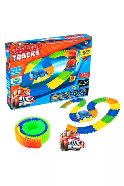 Kayyum Giocattolo MACCHINE MAGIC TRACKS LUMINOSE LUNGHEZZA PISTA CM PEZZO 3+
