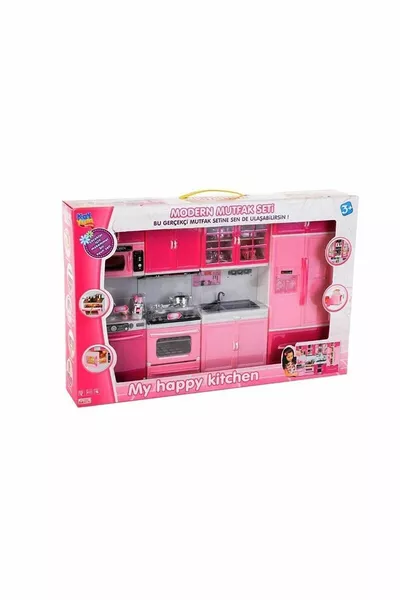 4-Piece Large Kitchen Set with All Doors Opening and Lighted Kitchen