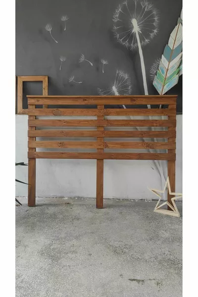 Деревянное изголовье кровати / Деревянное изголовье кровати и основания (одиночное)